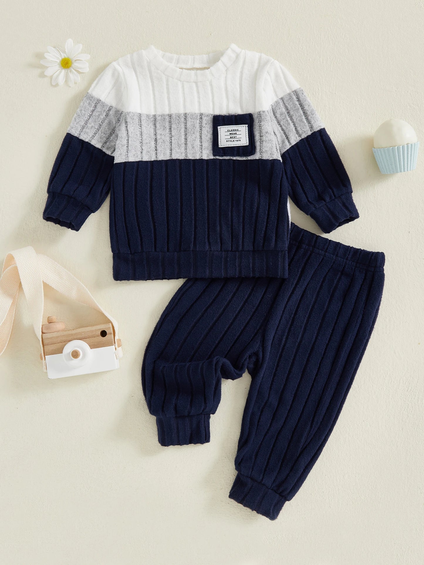 Guangdong Children Winter Microfleece Thermal Hooded Sweatshirt Jogger Two-Piece