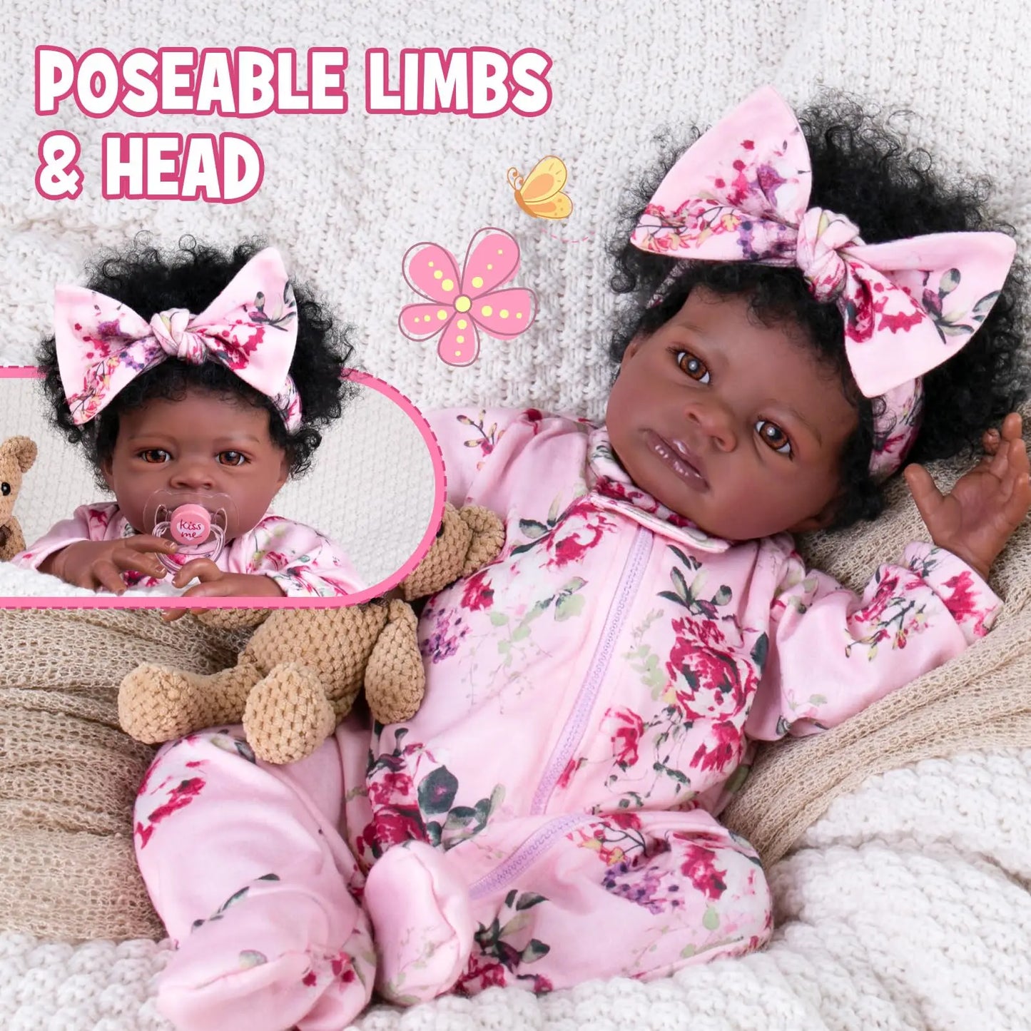 Risbecko Handmade Lifelike Reborn Baby Doll Cloth Body