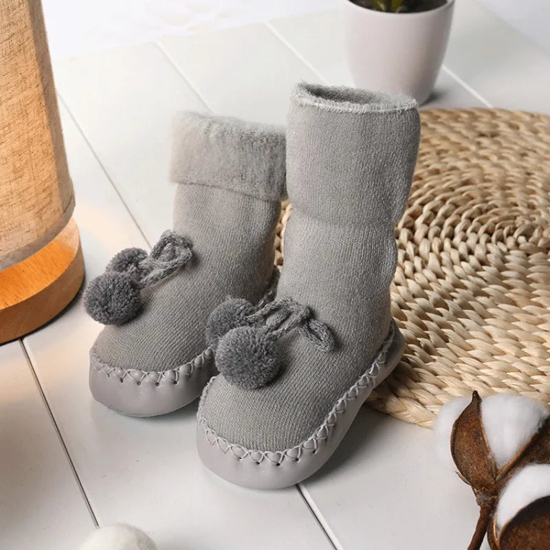 Unisex Baby Cotton Non Slip Socks For Winter Warmth