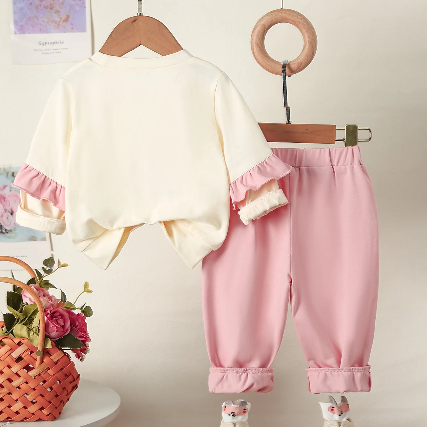 Toddler Girls Winter Knit Sweater And Fleece Leggings Set