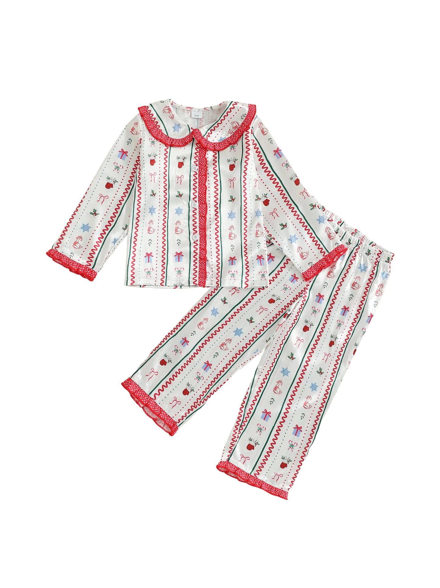 Winter Pajama Set For Boys Cozy Sleepwear With Elastic Waist