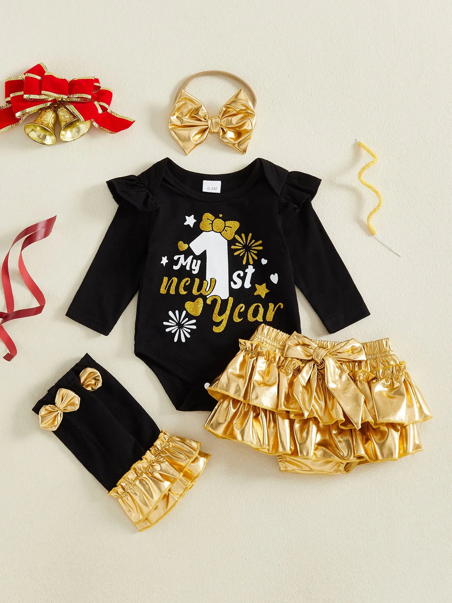 Guangdong CN Baby Girl Romper Set With Bow Headband