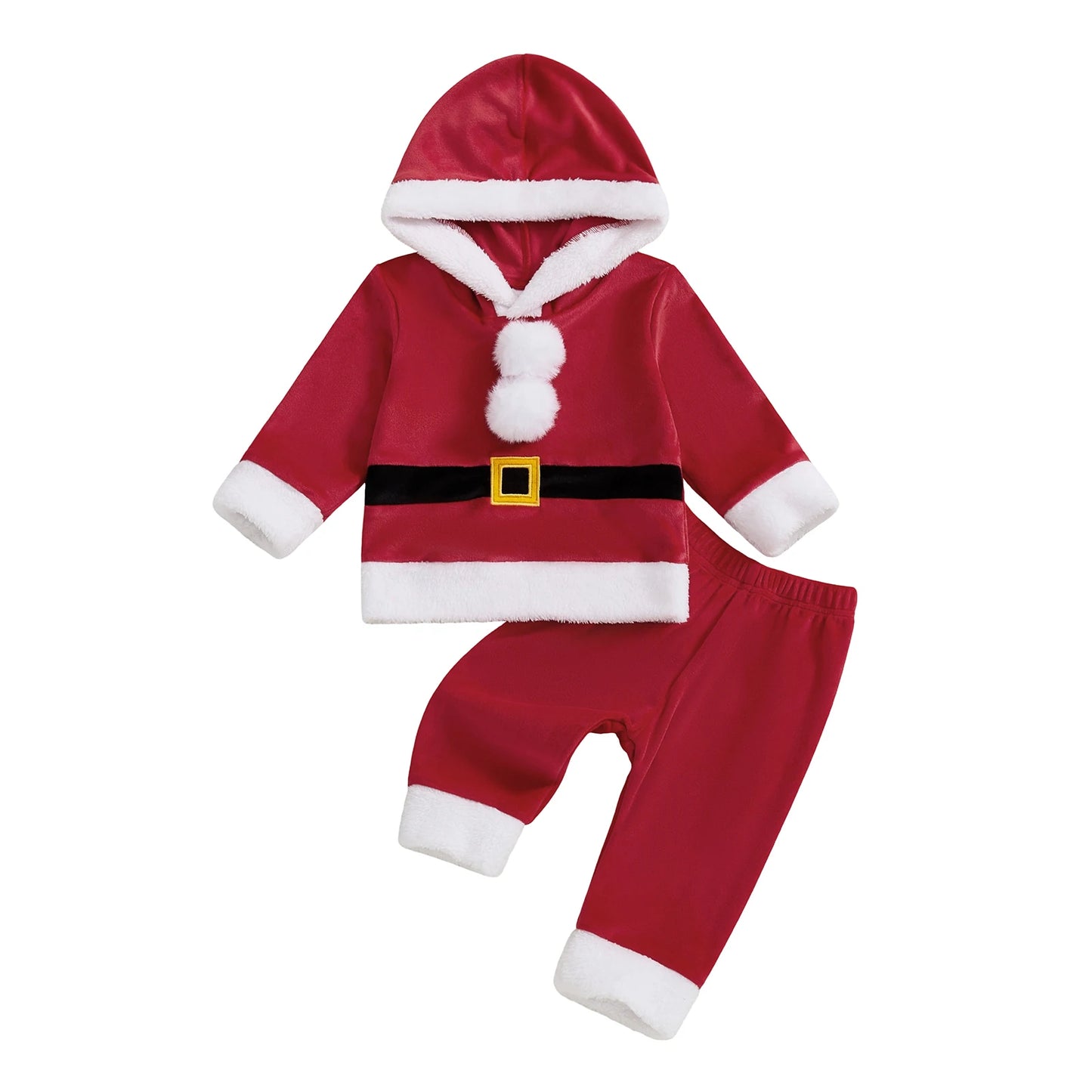 Guangdong CN Kids Santa Claus Costume Hoodie and Pants Set