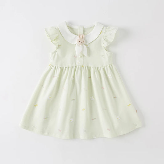 Dave Bella Girls Summer Party Dress Cartoon Cotton Floral