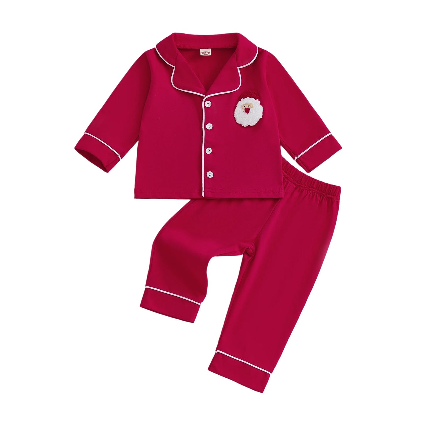 Guangdong CN Reindeer Embroidered Baby Christmas Pajama Set