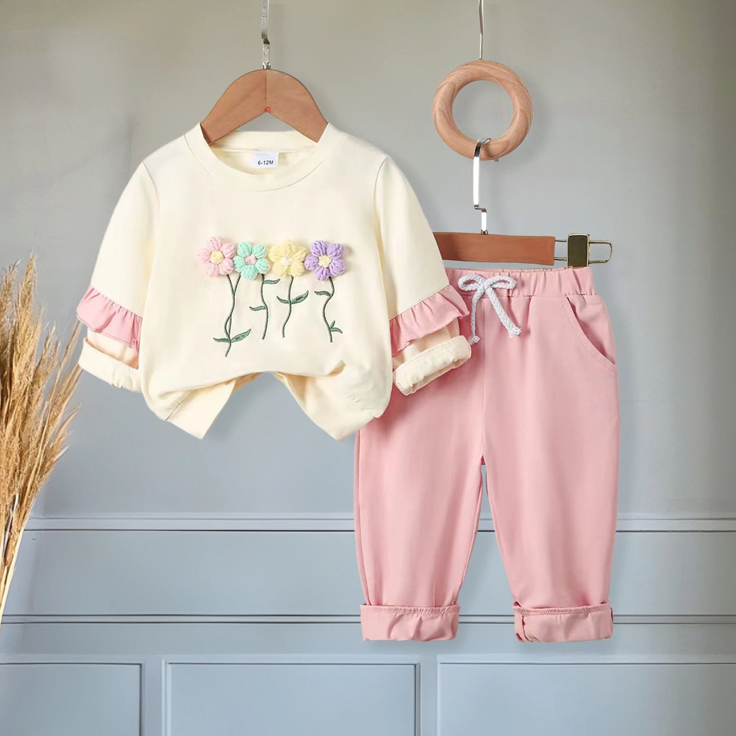 Toddler Girls Winter Knit Sweater And Fleece Leggings Set