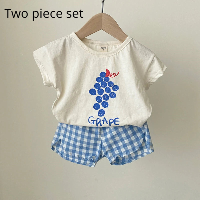 Unisex Cotton Baby Pajama Sets Toddler Sleepwear Cartoon Homewear