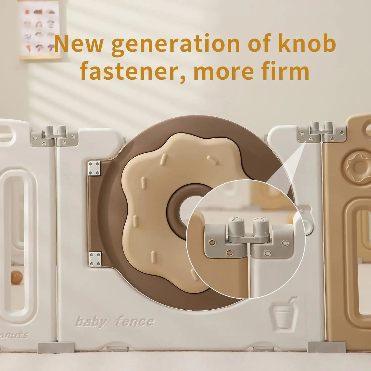 SHXIH Foldable Baby Playpen With Safety Gate Panels 14 18 22