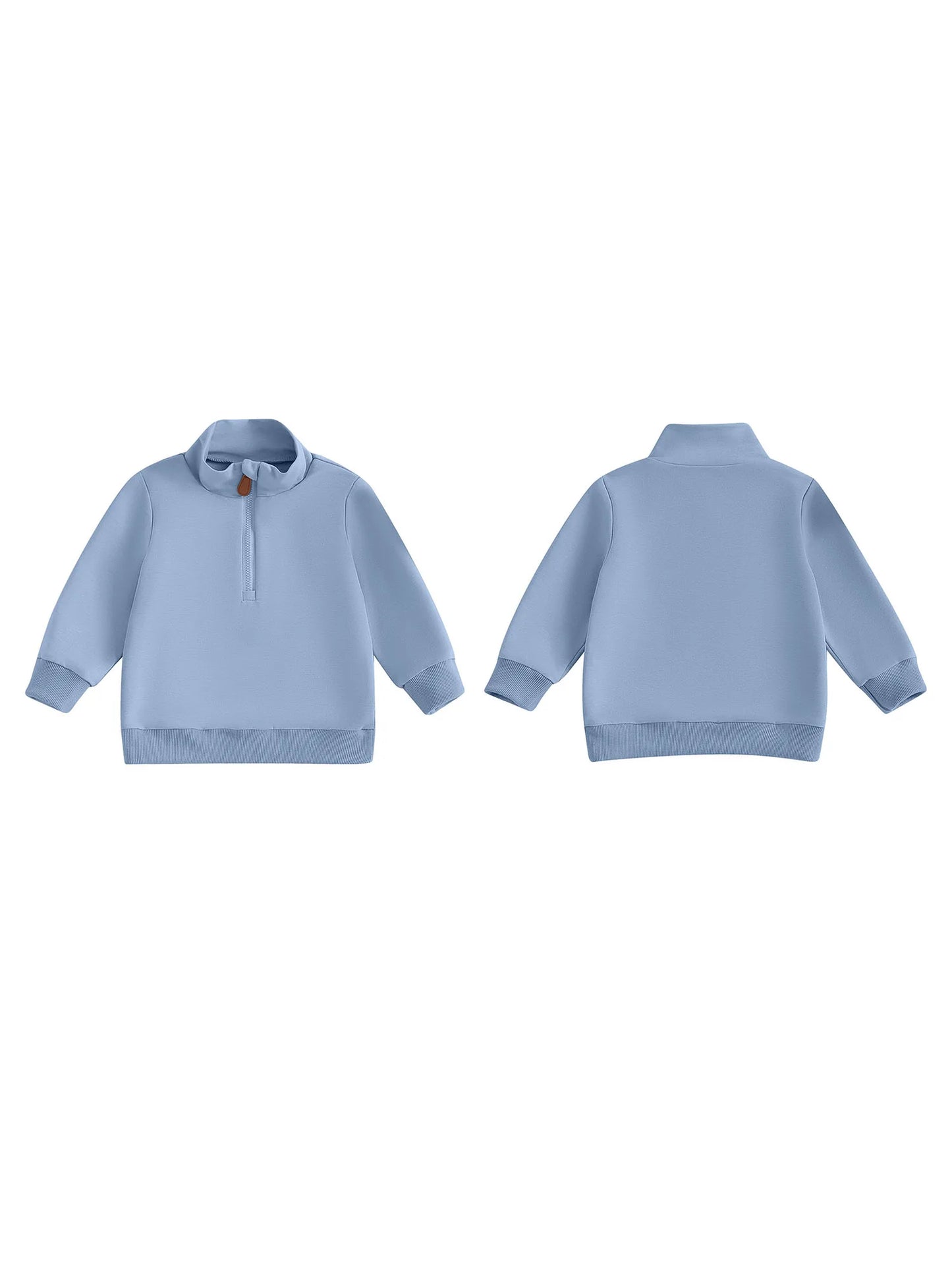 Toddler Boy Warm Fleece Pullover Half Zip Mock Neck Sweatshirt