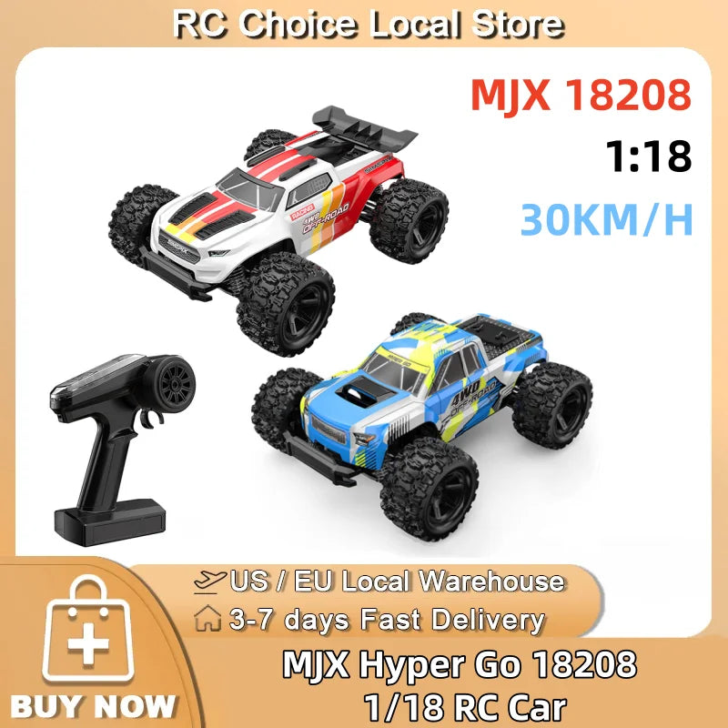 JIUSICE MJX 18208 1/18 Monster Truck 4WD Remote Control Car