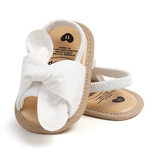 Adorable Bowknot Baby Sandals Non Slip Sole For First Walkers