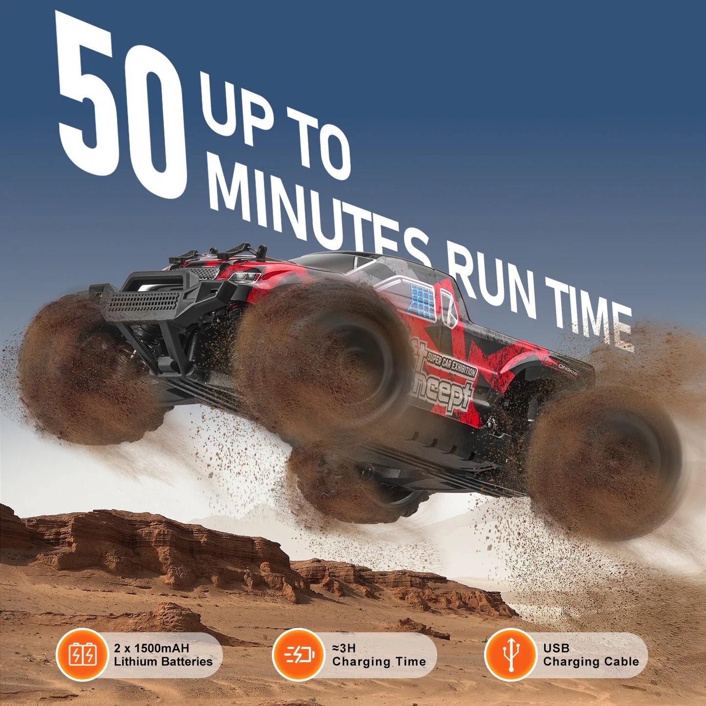 SucceBuy 1To18 RC Car 40kmh High Speed 4WD Monster Truck