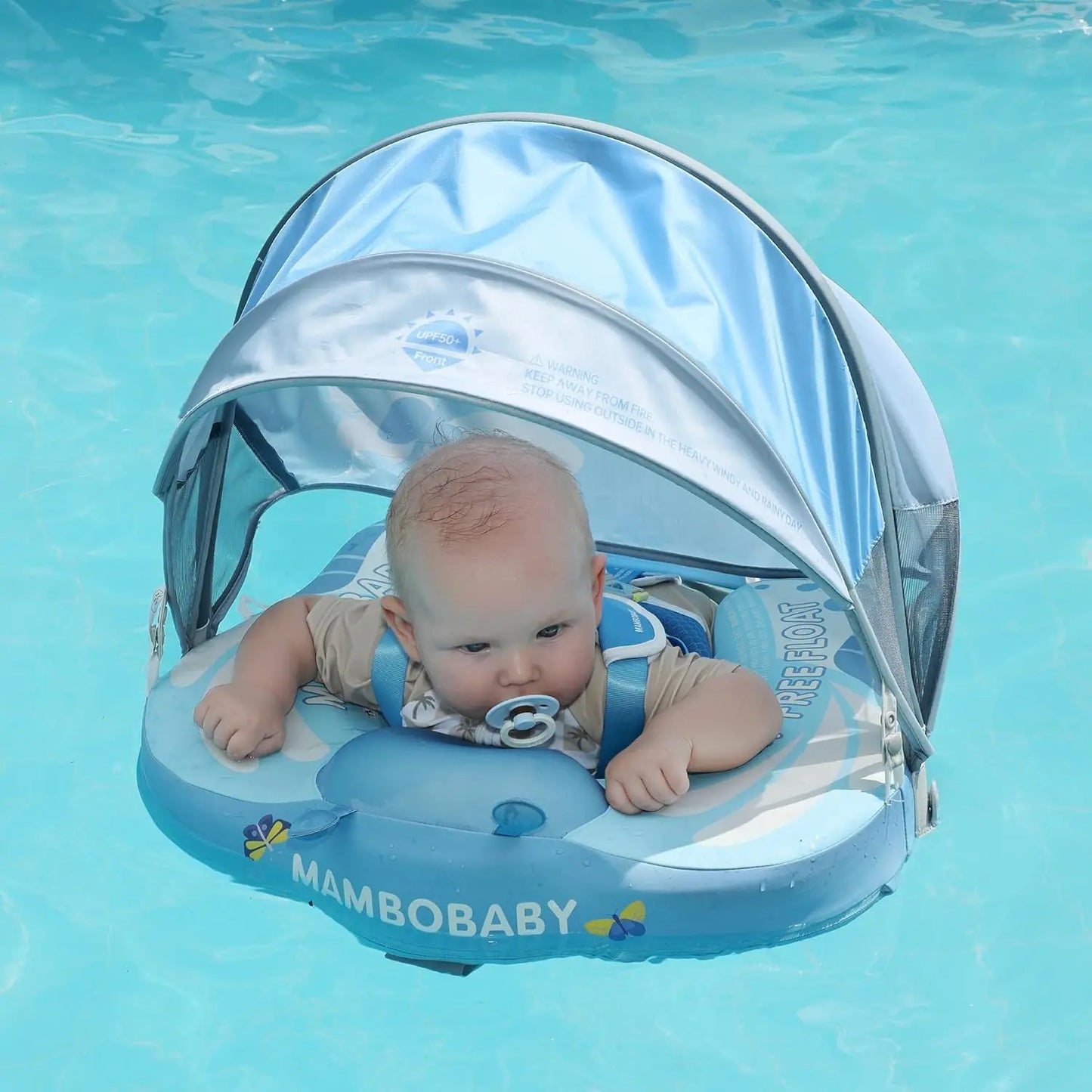 HECCEI Infant Swim Float With Canopy For 3-24 Months