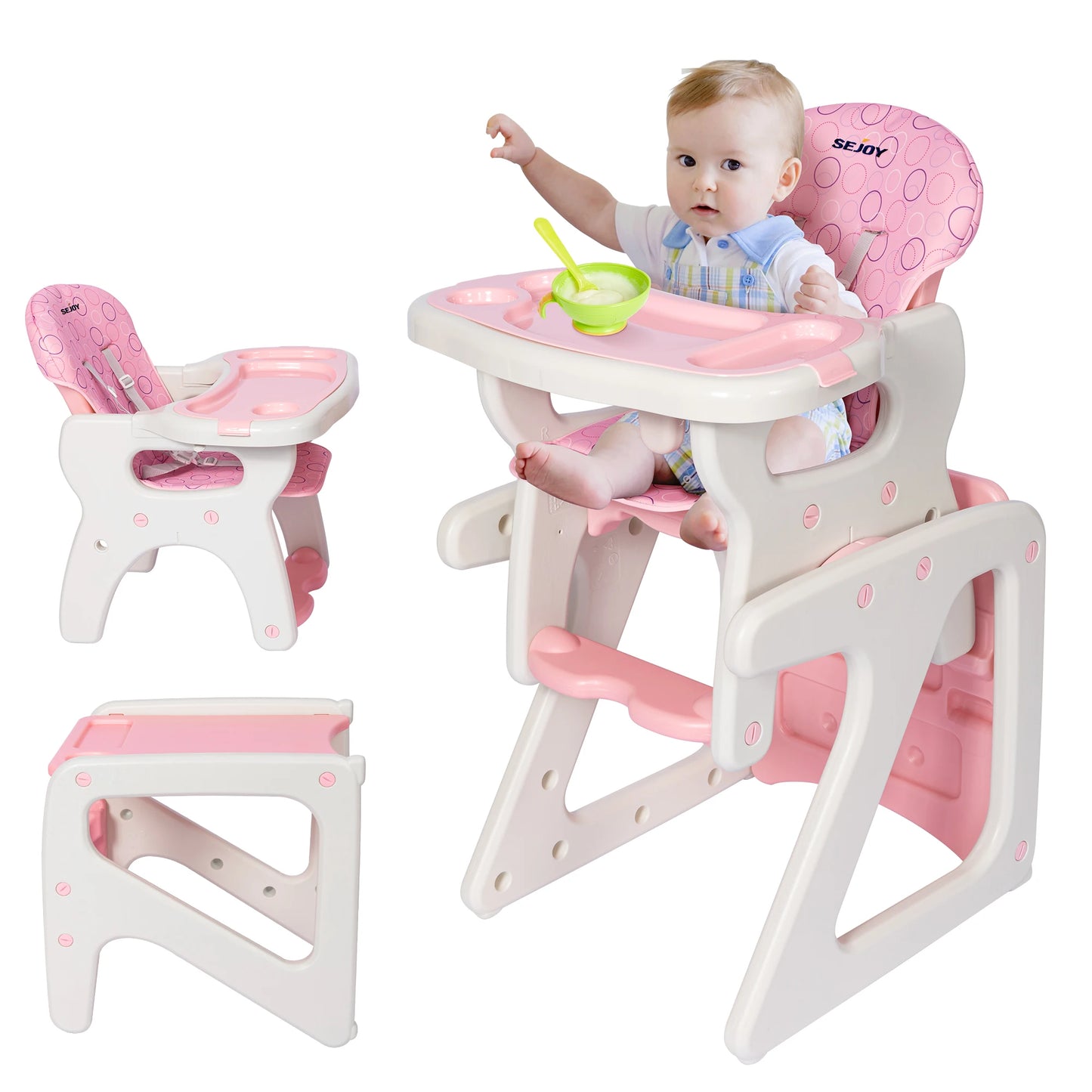 Sejoy Adjustable Baby High Chair for Infants and Toddlers