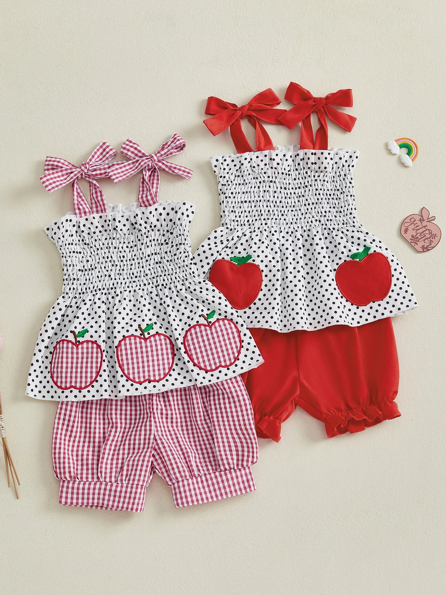 Toddler Girl Floral Sleeveless Top And Denim Shorts 2Piece Set