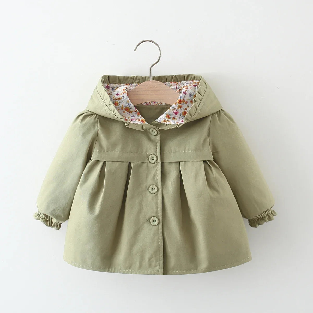 Newborn Baby Girl Hooded Windbreaker Coat Outerwear