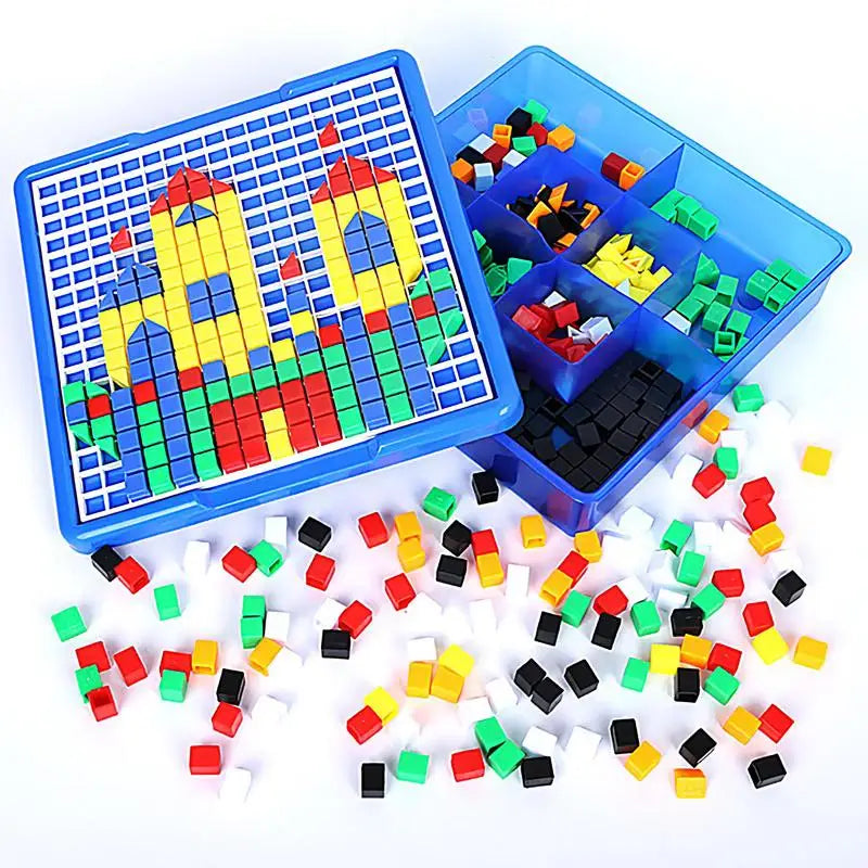 3D Puzzles For Kids Educational Building Bricks 585 PCS Montessori Preschool Learning Toy Enlightenment Jigsaw Puzzle Patterns