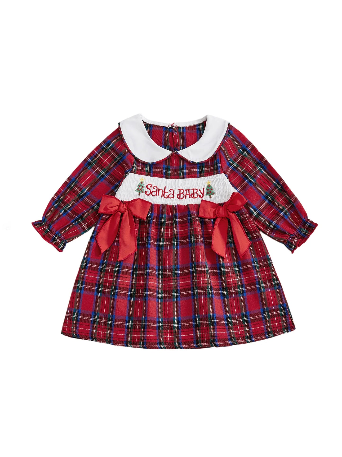 CN Guangdong Baby Boy Xmas Romper Hat Set Plaid Snowman