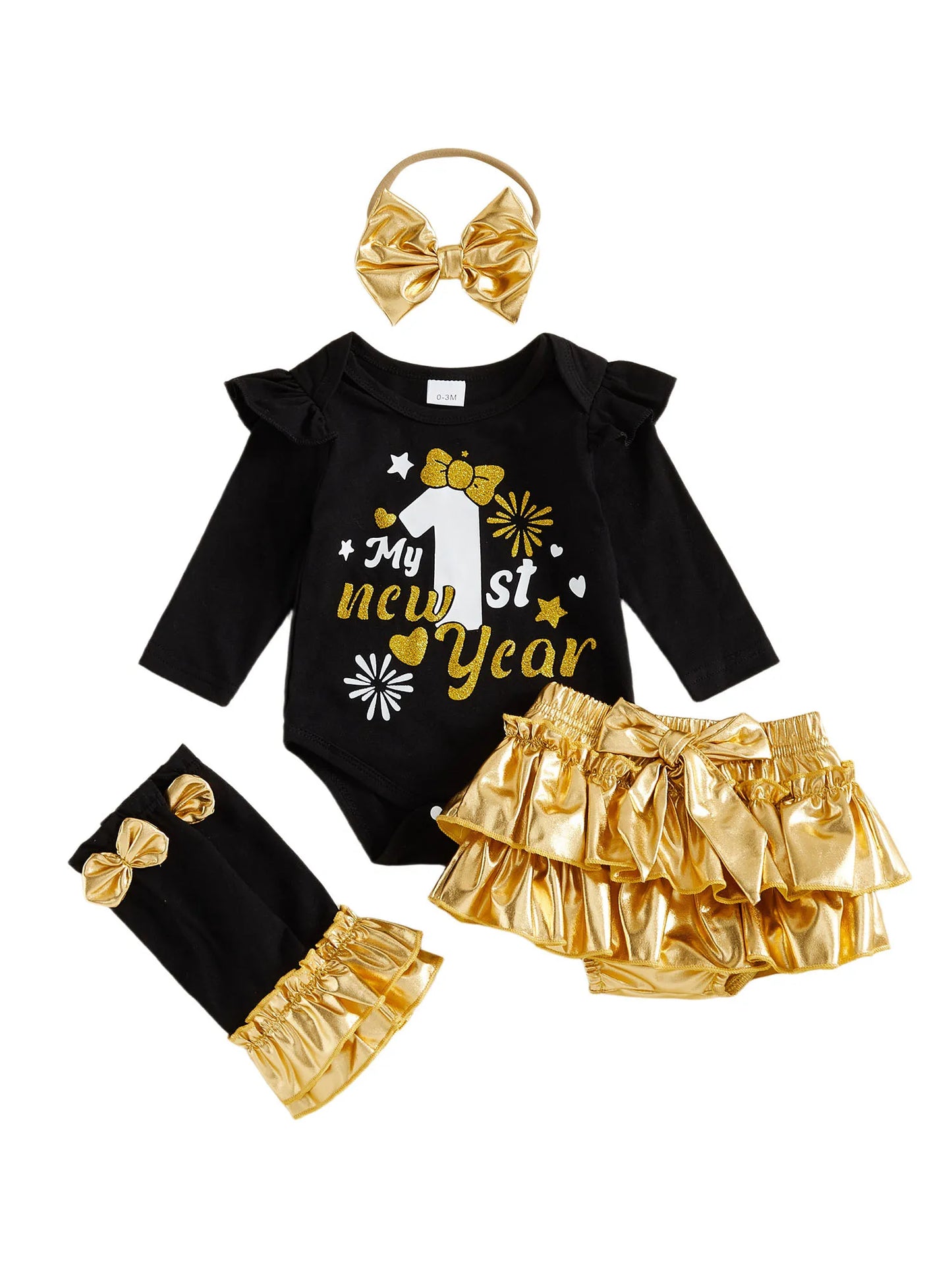 Guangdong CN Baby Girl Romper Set With Bow Headband