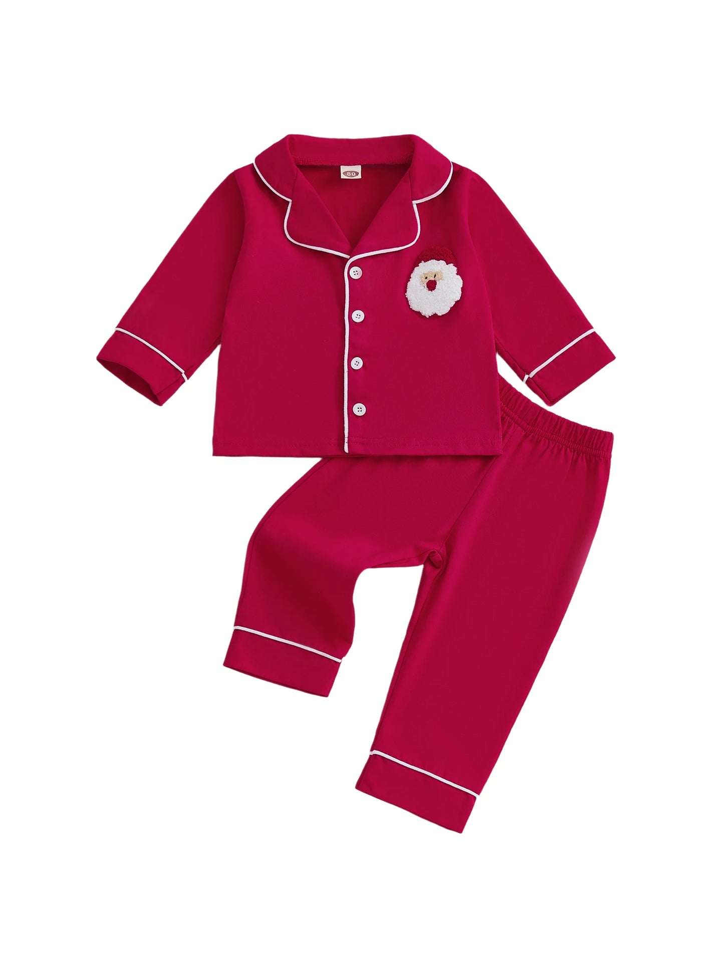 Guangdong CN Reindeer Embroidered Baby Christmas Pajama Set