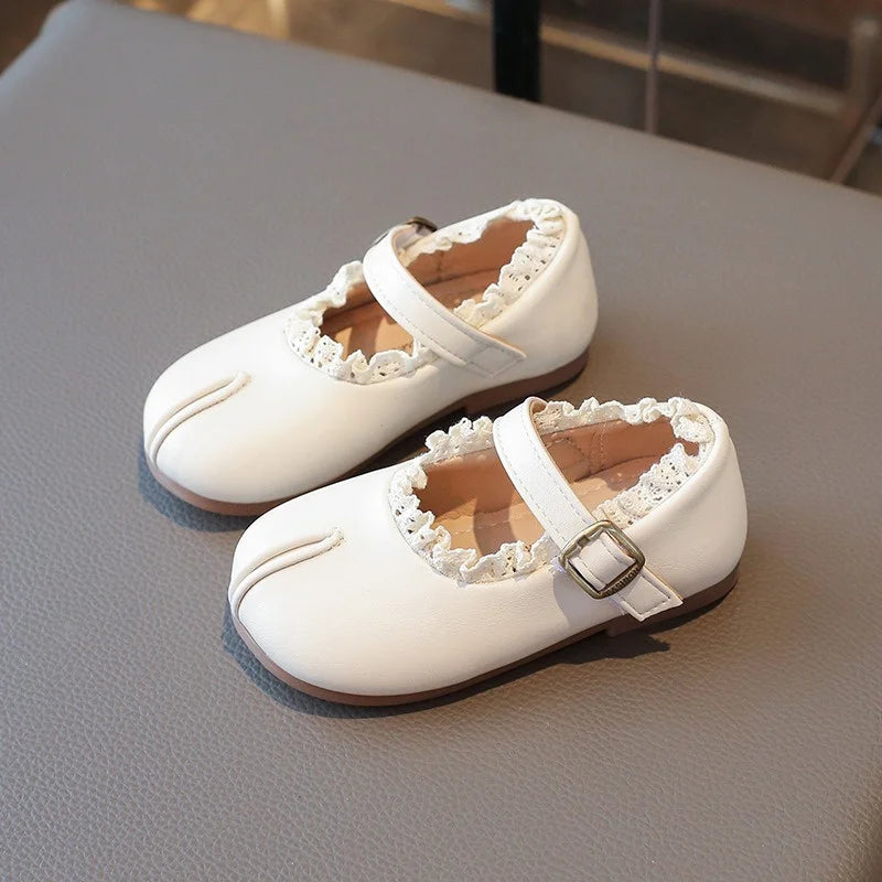 Children Flat Shoes Leather Princess Lolita Style For Girls