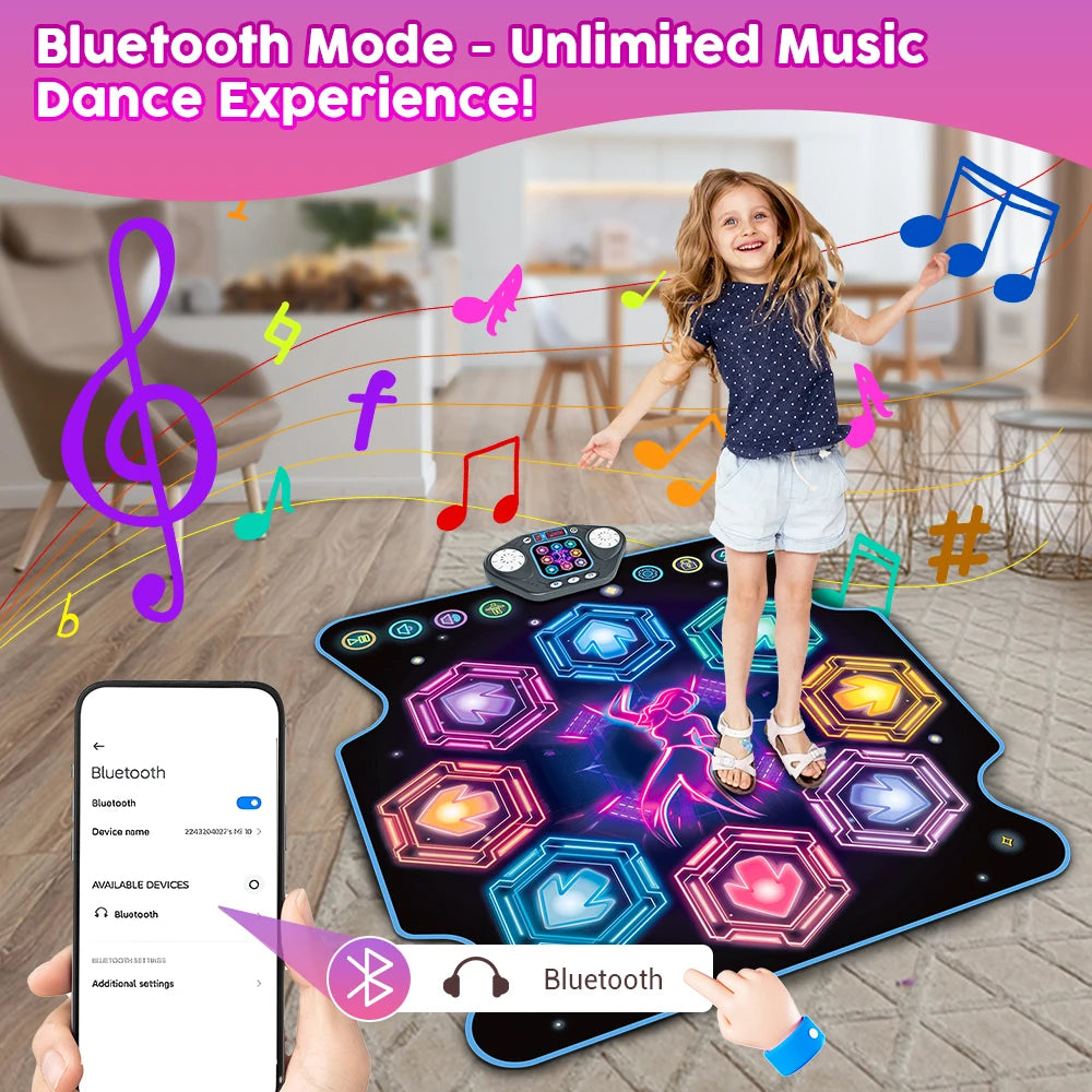 VATOS Dance Mat 27 Levels With 8 LED Keys Bluetooth 5 Modes