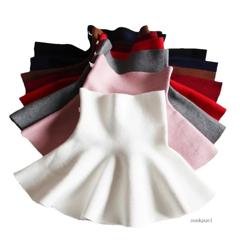 Guangdong Baby Girls Pleated Tutu Skirt Knit Winter Wear