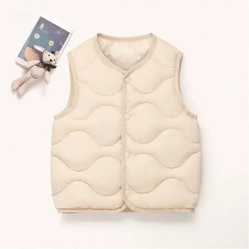 SONKPUEL Unisex Kids Woolen Vest Autumn Winter Warm