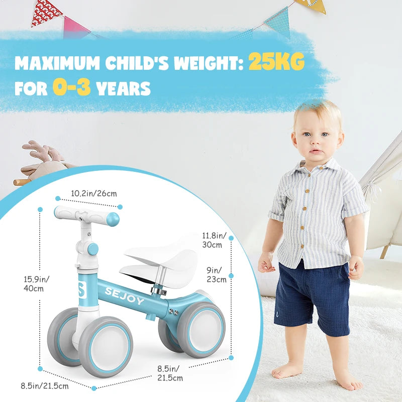 Sejoy Baby Balance Bike For Toddlers First Walking Training
