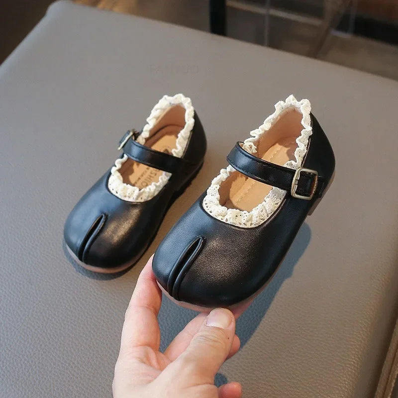 Children Flat Shoes Leather Princess Lolita Style For Girls