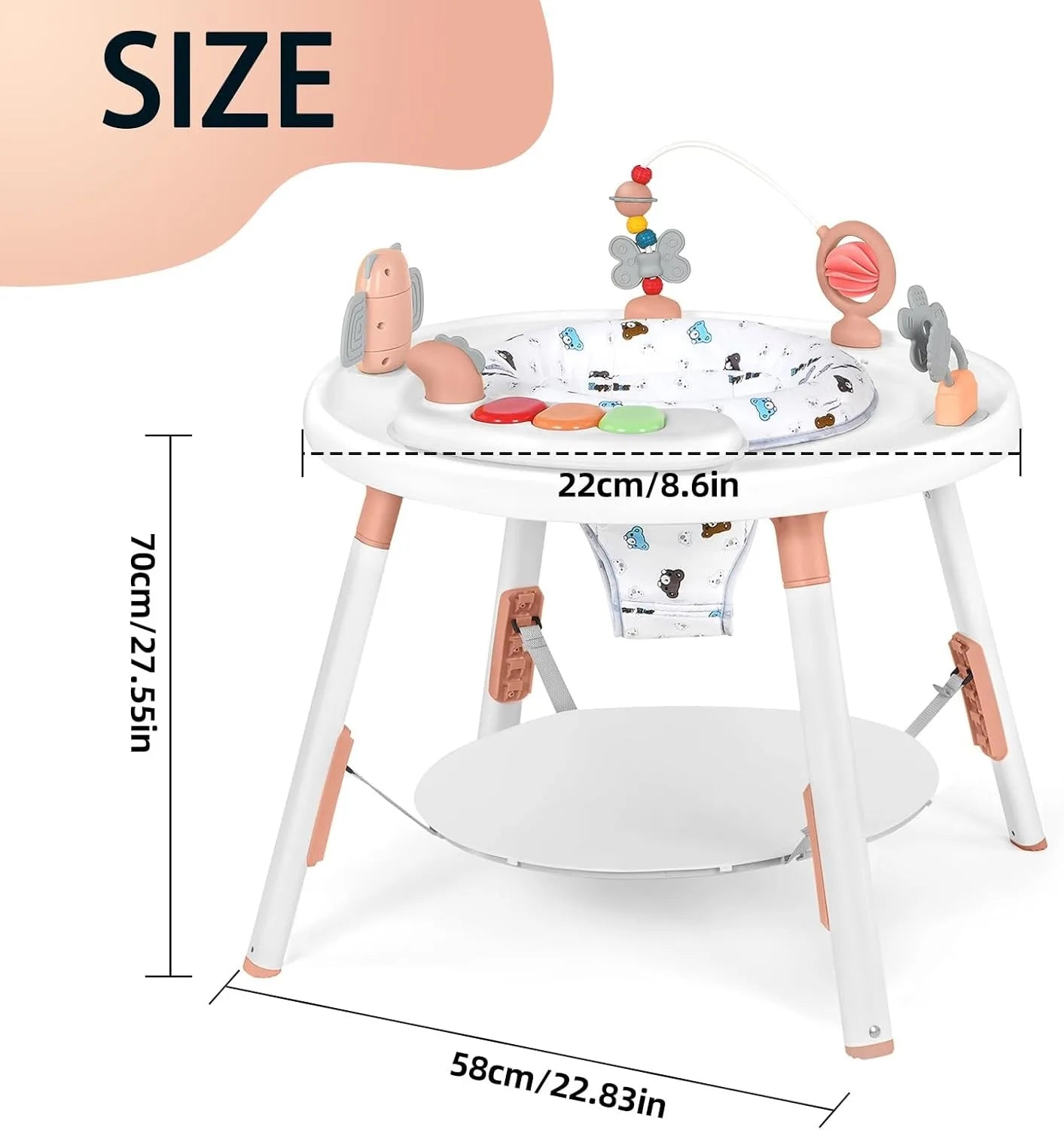 Ubravoo 3 In 1 Baby Activity Center With Rotating Seat