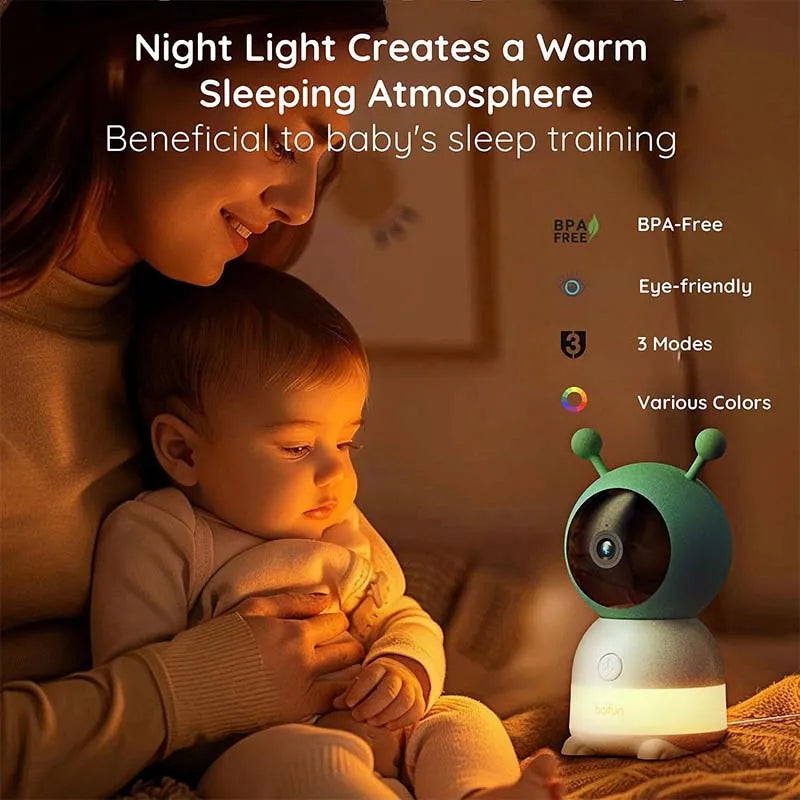 BOIFUN 2K Baby Monitor Camera 360 Degree Rotation App