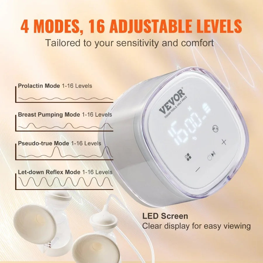Hign-concerned Electric Breast Pump 4 Modes 16 Levels