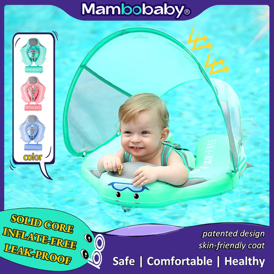Mambobaby Baby Float With Sunshade Canopy And Crotch Strap