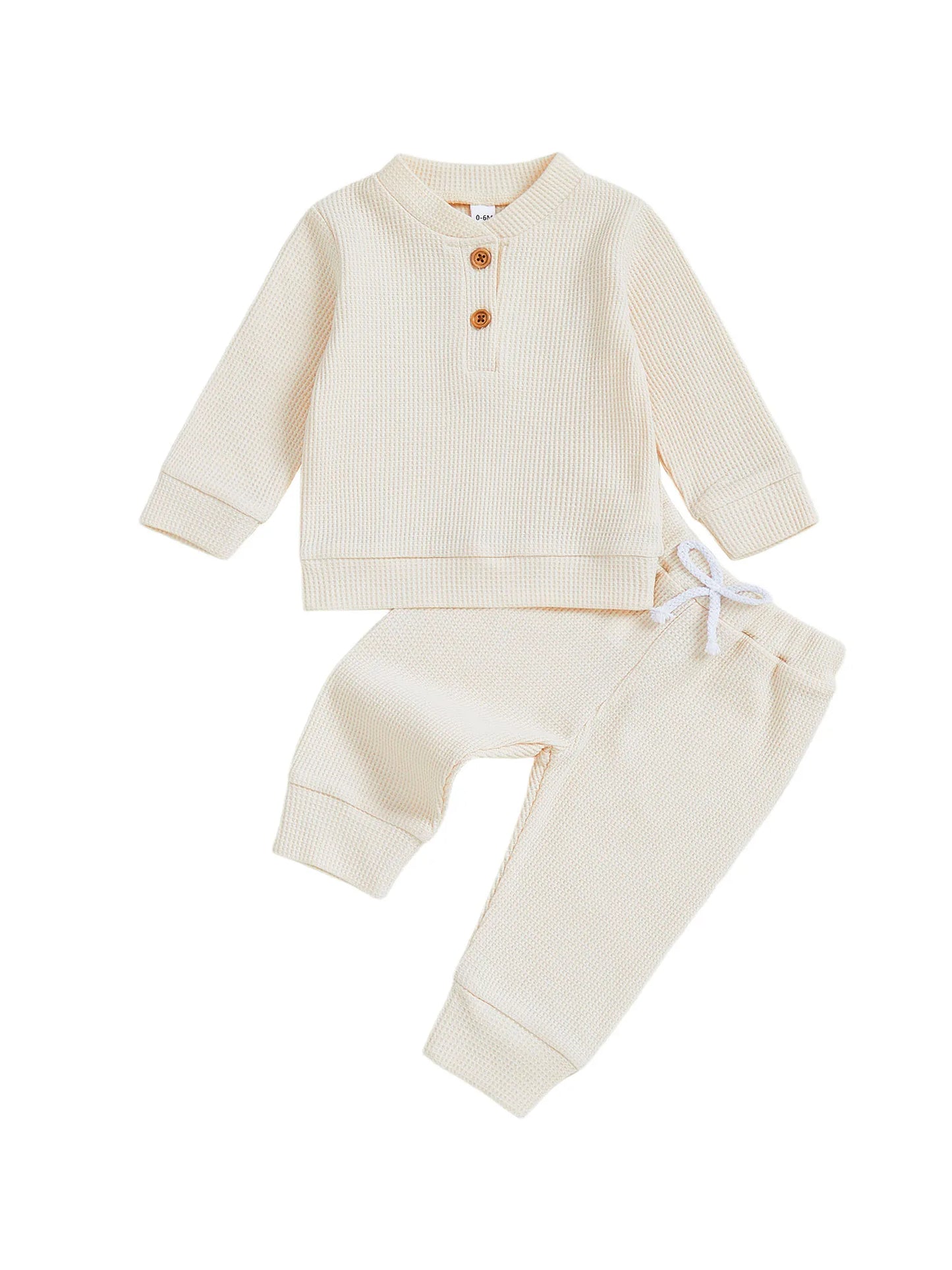 Guangdong Infant Unisex Waffle Knit Two Piece Sweater Jogger Set