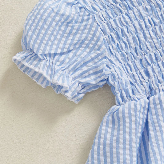 Baby Girl Floral Print Sleeveless Ruffle Hem Crewneck Aline Dress