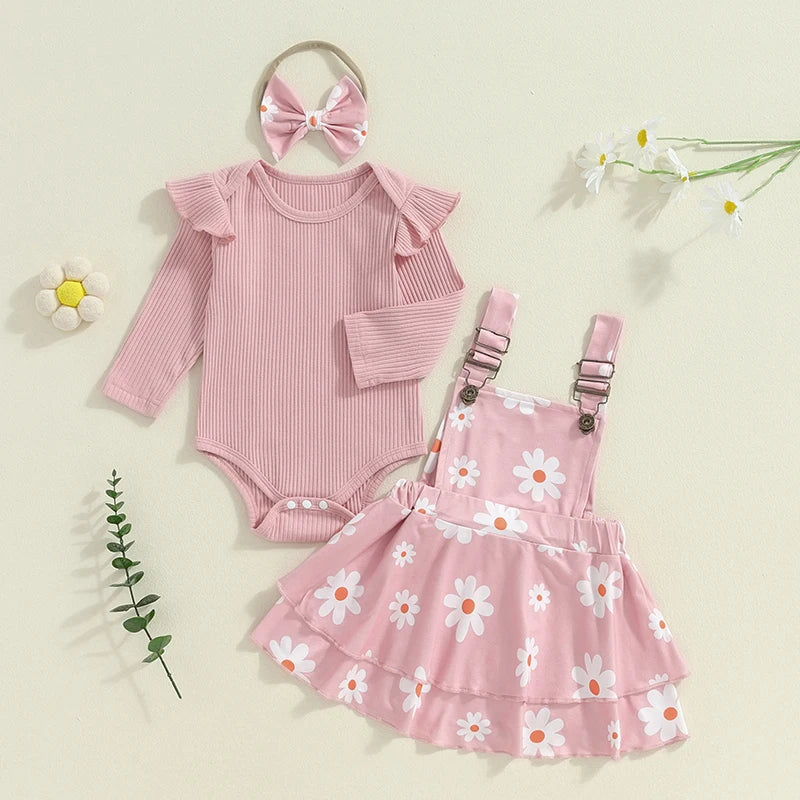 Pudcoco Baby Girls Outfit Set Knit Sweater Plaid Skirt