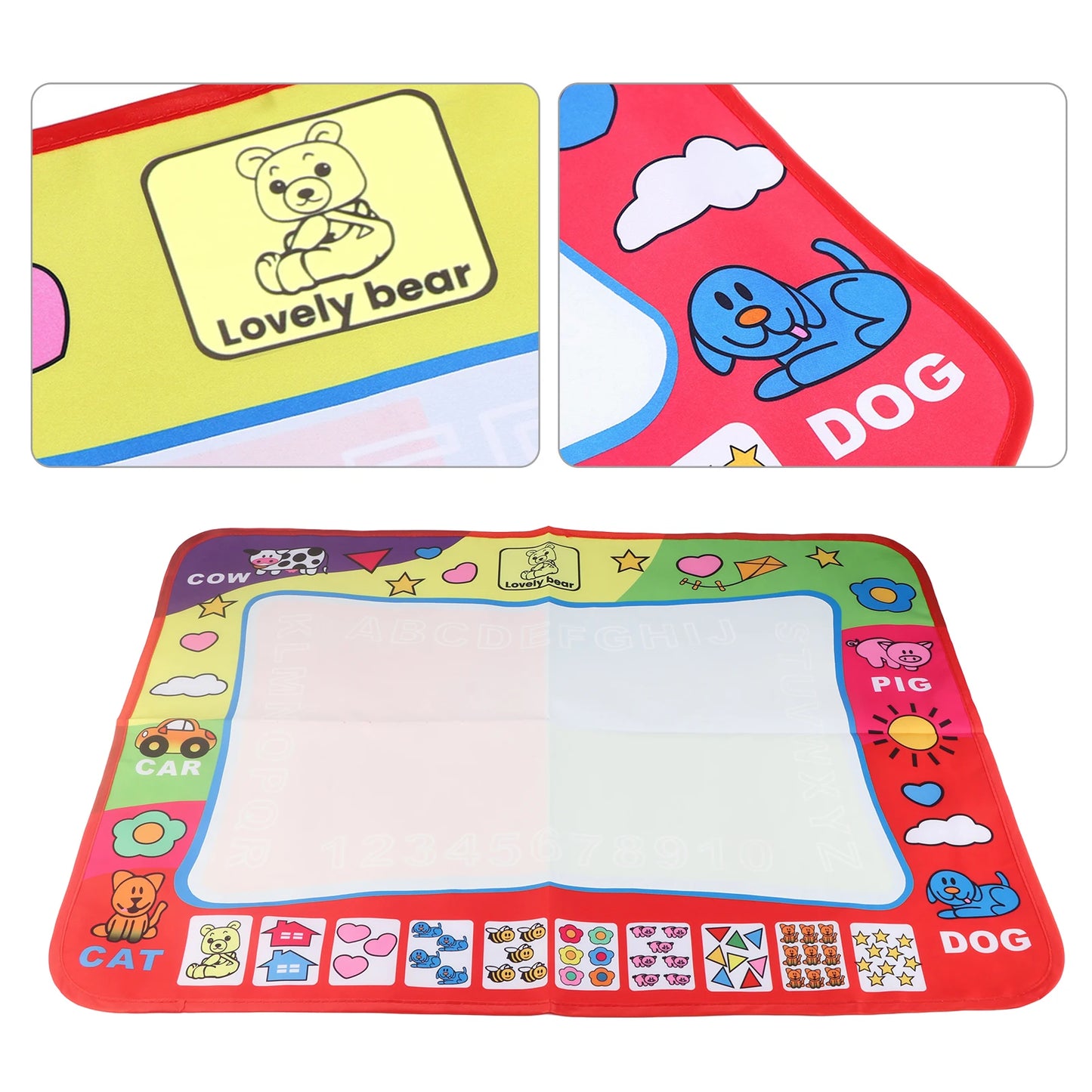 Water Painting Draw Writing Mat Kid Developmental Doodle Board Toy With Pen Magic four-color water canvas