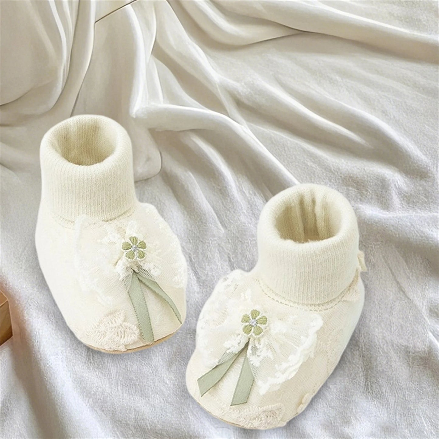 Baby First Walkers Non Slip Shoes With Rabbit Bow Sole