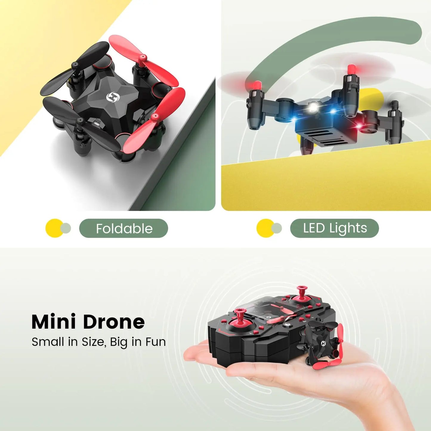 Holy Stone HS190 Mini Drone Foldable Portable Altitude Hold