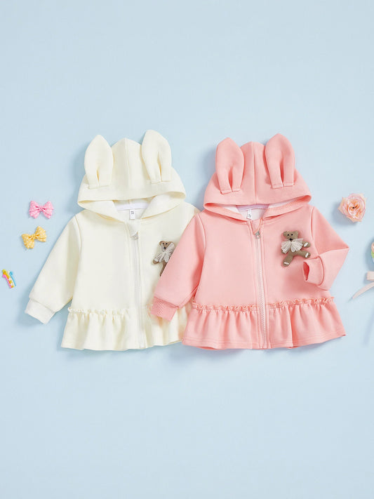 Guangdong Adorable Toddler Winter Coat With Faux Fur Hood Pom Pom Details Unisex Warm Jacket