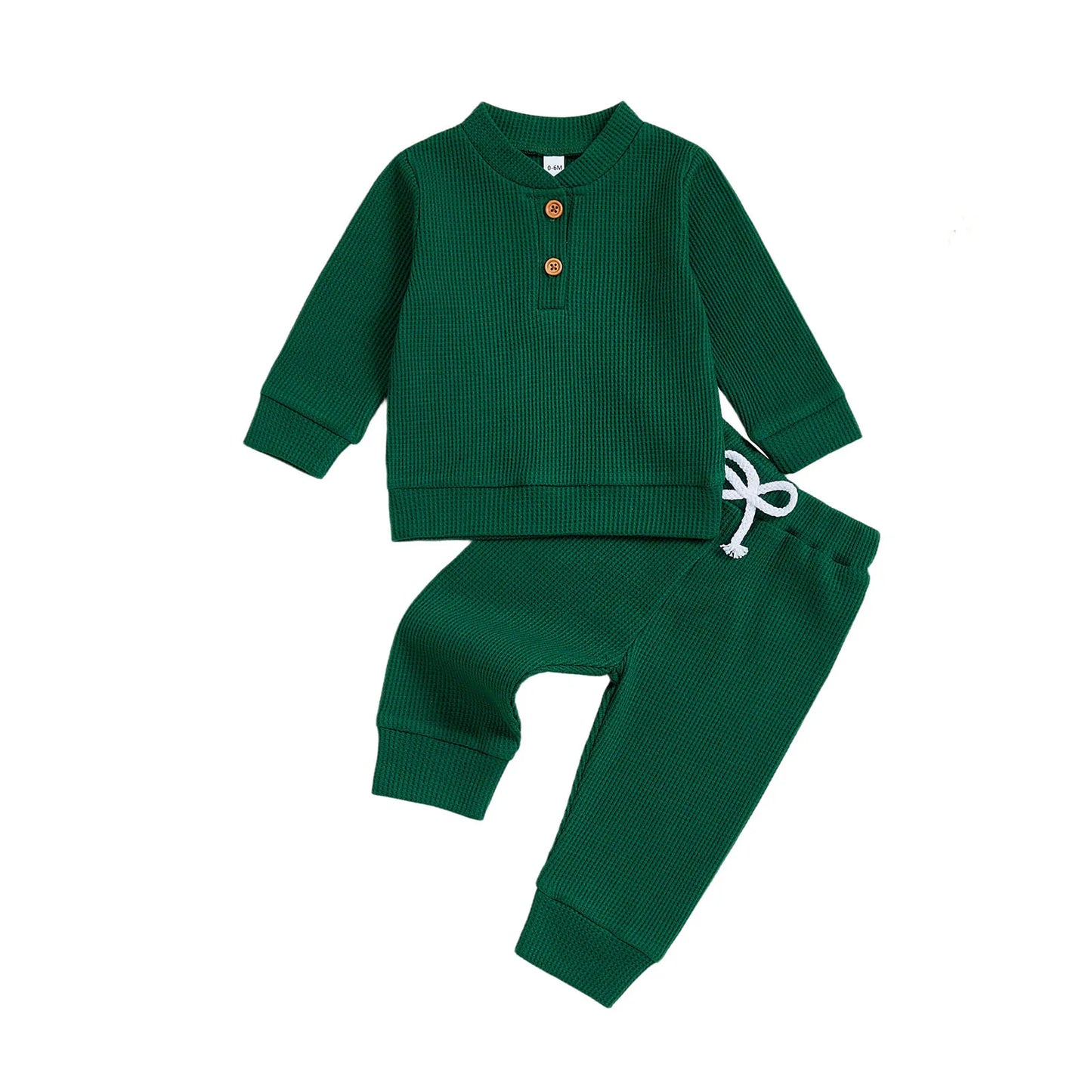 Guangdong Infant Unisex Waffle Knit Two Piece Sweater Jogger Set