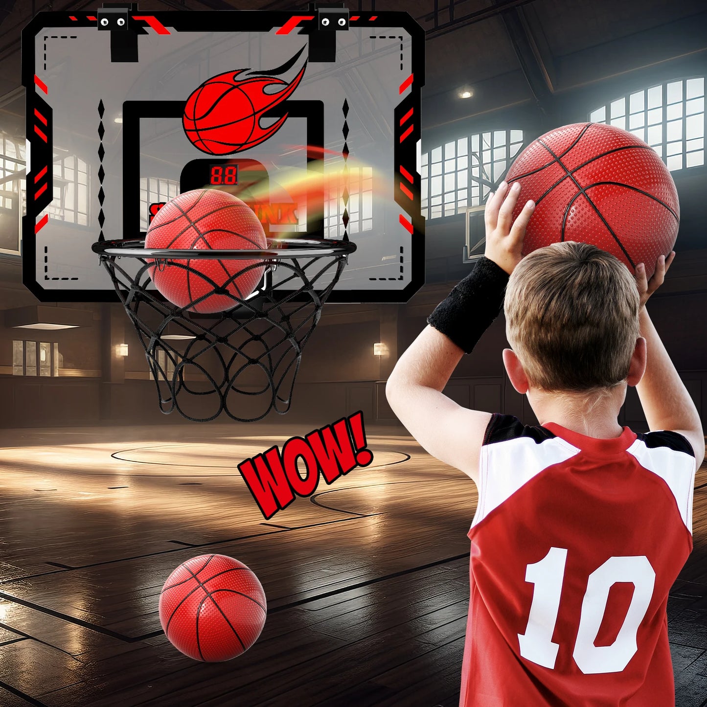 CE Indoor Basketball Hoop For Kids With Scoreboard