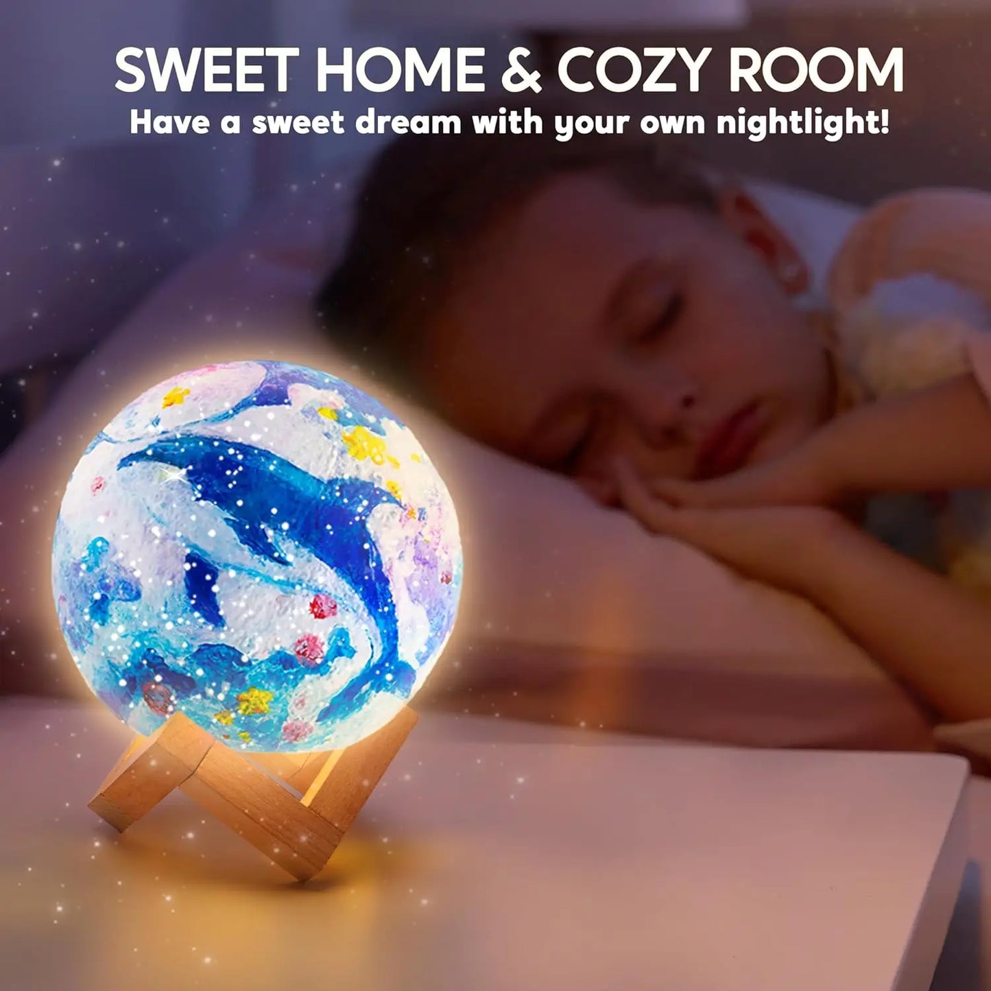 Joyfy Diy Moon Night Light Paint Your Own Lamp Kit