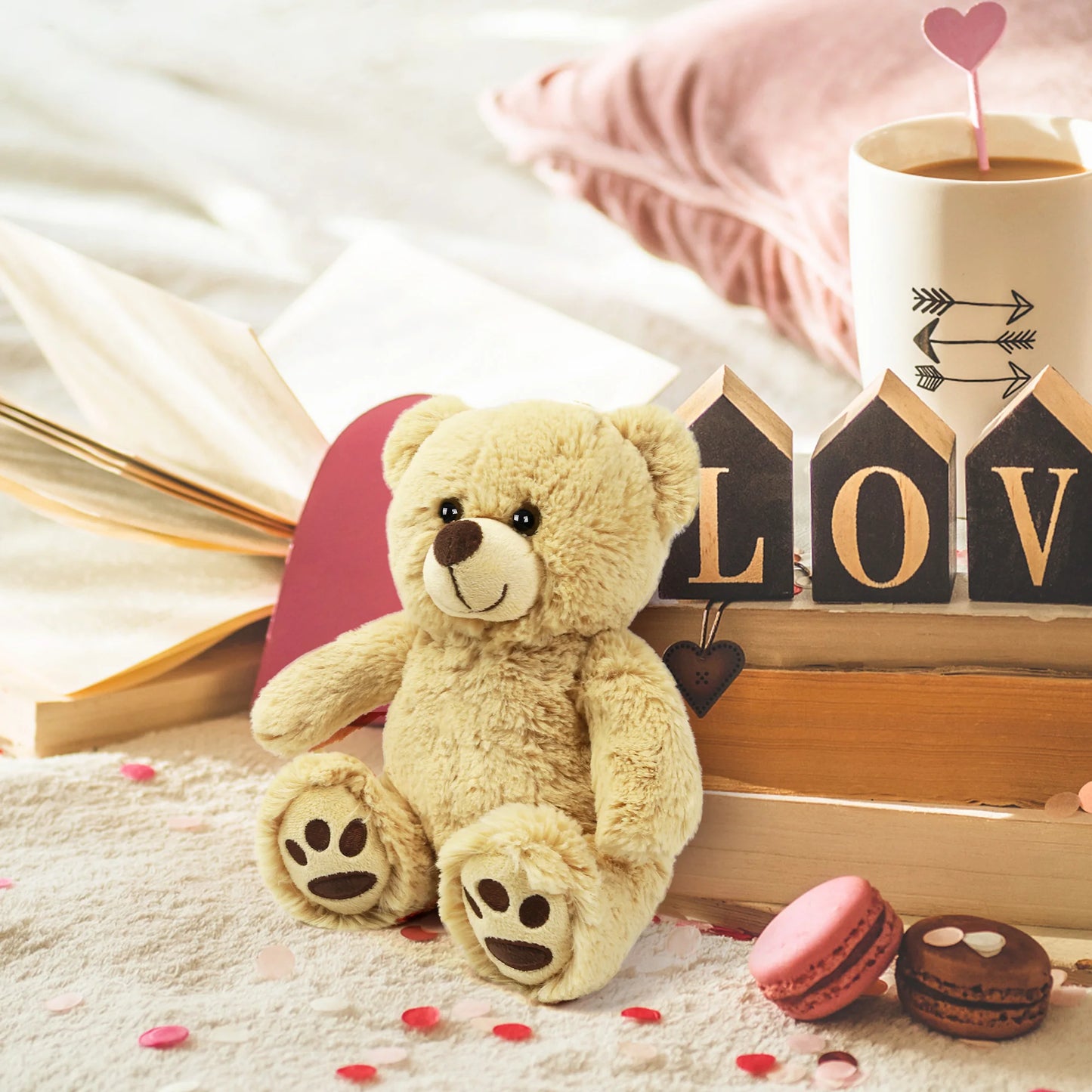 NONECN Teddy Bear Plush Toy Stuffed Animal For Kids Baby Gifts