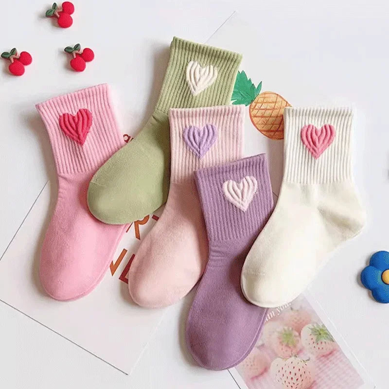 Macroupta Baby Socks Breathable Heart Pattern Girls Kids