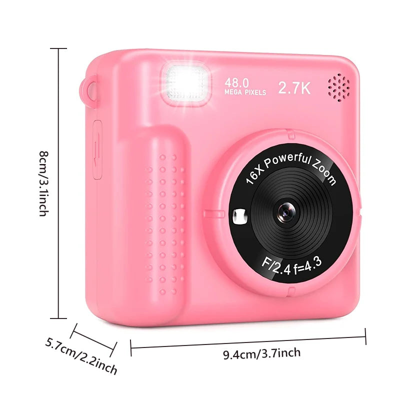 Kids Digital Camera Toy H20 Instant Print FHD Selfies