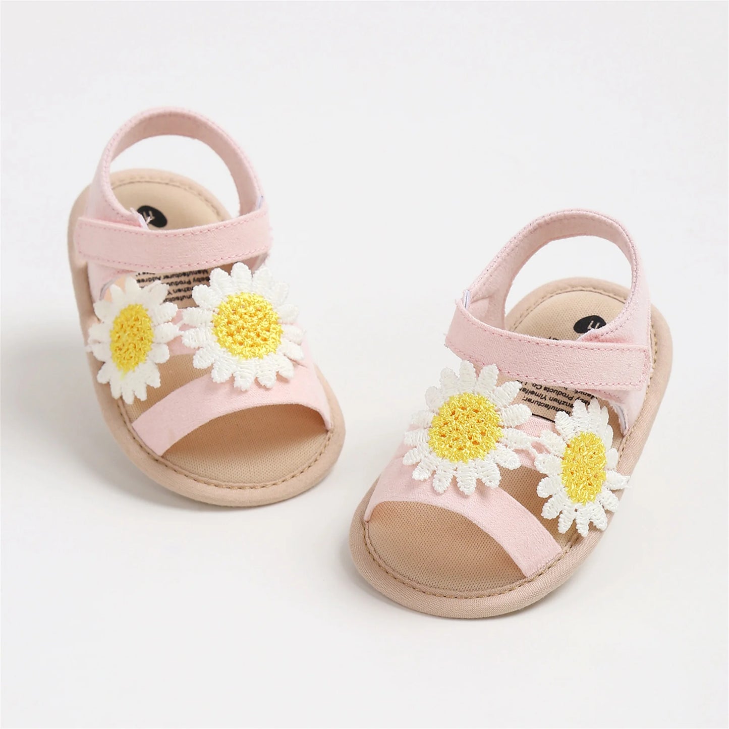 Cute Baby Floral Sandals With Soft Sole First Walking Shoes