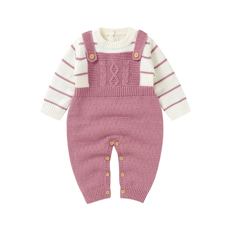 Mimixiong Winter Baby Rompers Unisex Knitted Jumpsuits