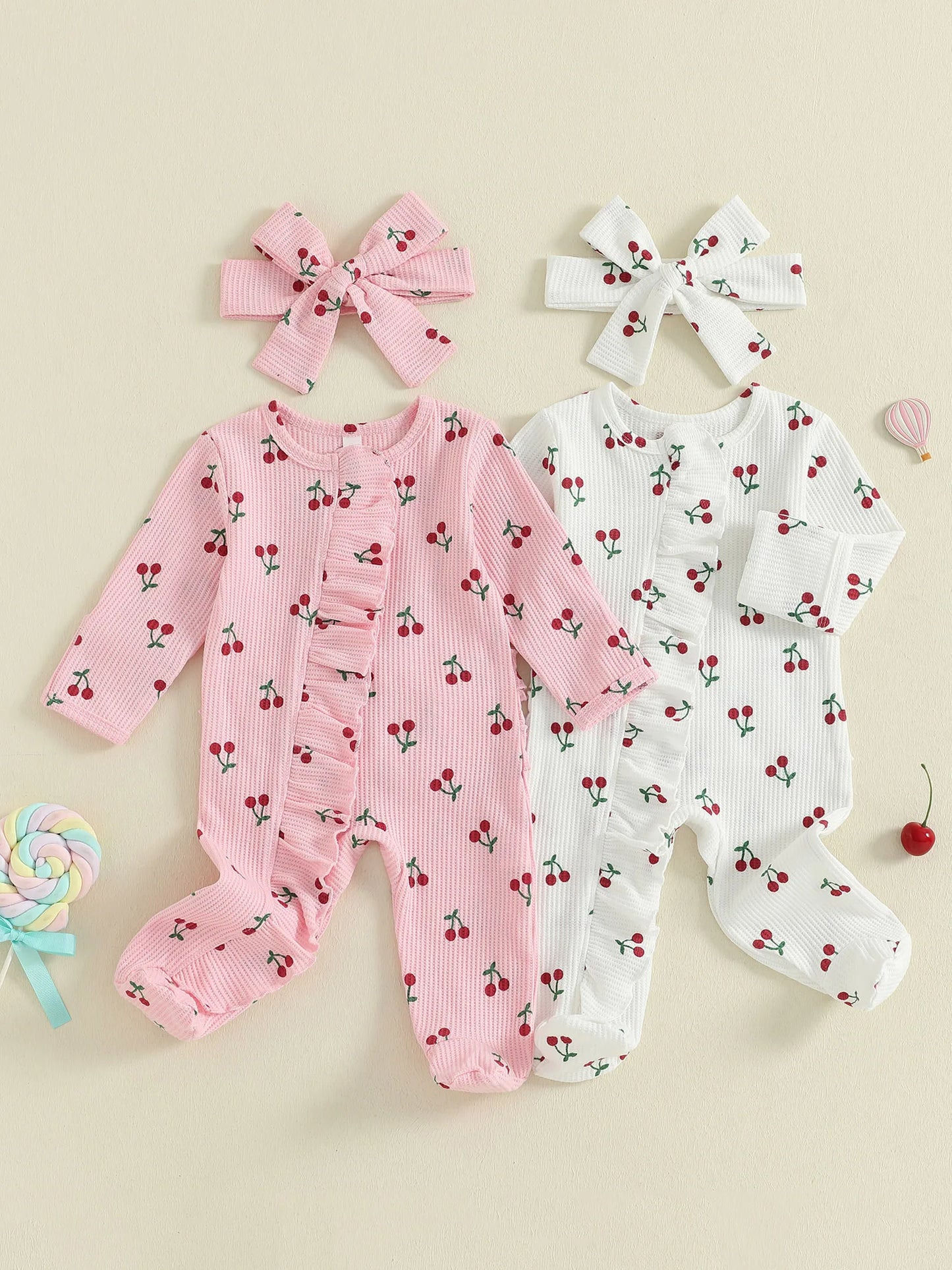 Guangdong CN Adorable Infant Girl Autumn Floral Romper Set